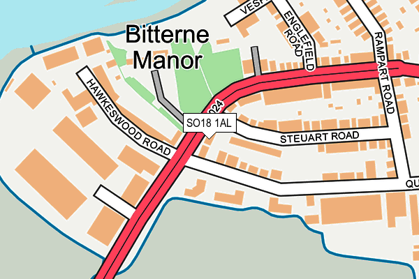 SO18 1AL map - OS OpenMap – Local (Ordnance Survey)