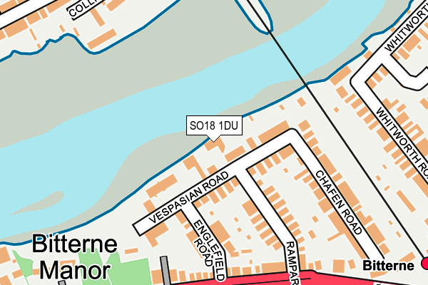 SO18 1DU map - OS OpenMap – Local (Ordnance Survey)