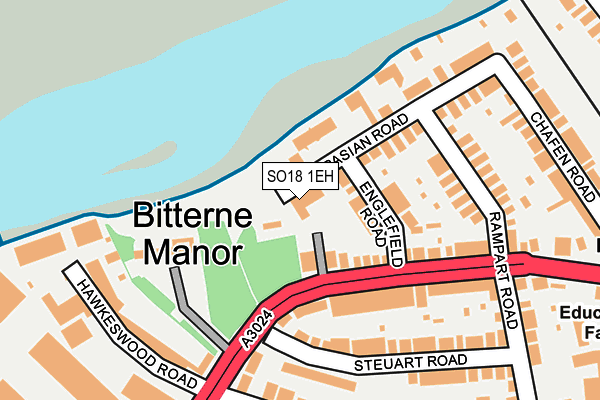 SO18 1EH map - OS OpenMap – Local (Ordnance Survey)