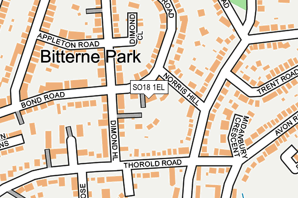 SO18 1EL map - OS OpenMap – Local (Ordnance Survey)