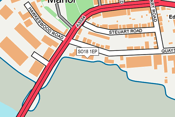 SO18 1EP map - OS OpenMap – Local (Ordnance Survey)