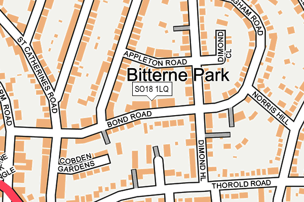 SO18 1LQ map - OS OpenMap – Local (Ordnance Survey)