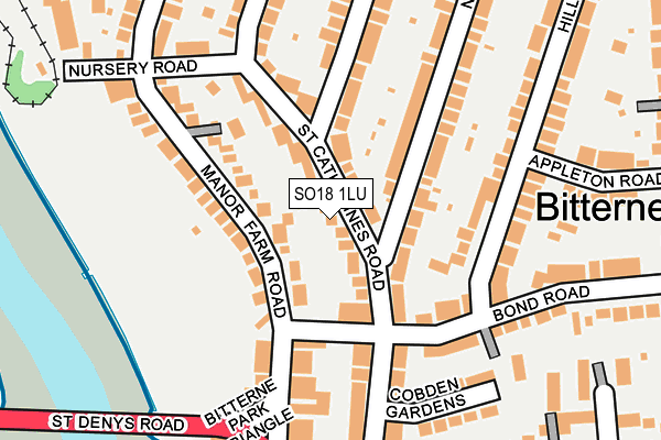 SO18 1LU map - OS OpenMap – Local (Ordnance Survey)