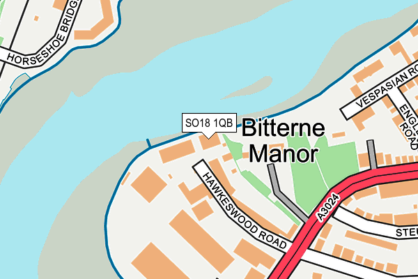 SO18 1QB map - OS OpenMap – Local (Ordnance Survey)
