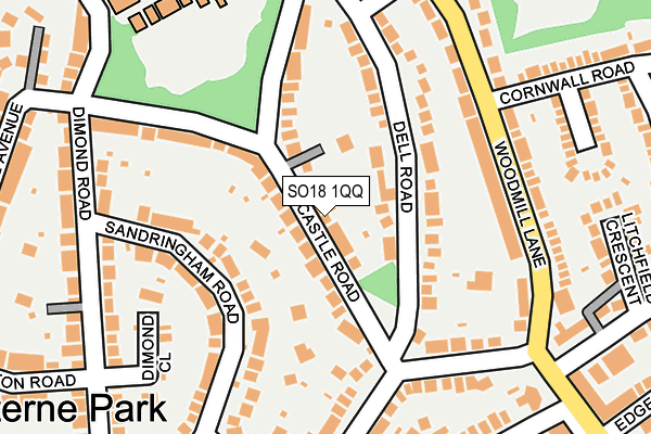SO18 1QQ map - OS OpenMap – Local (Ordnance Survey)
