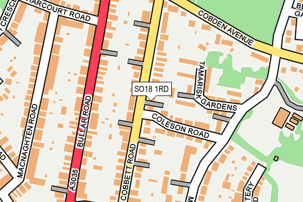 SO18 1RD map - OS OpenMap – Local (Ordnance Survey)