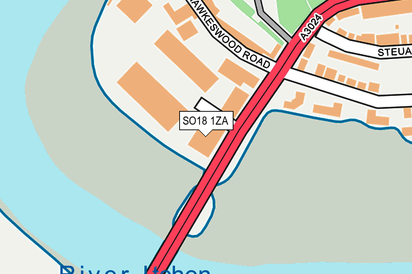 SO18 1ZA map - OS OpenMap – Local (Ordnance Survey)