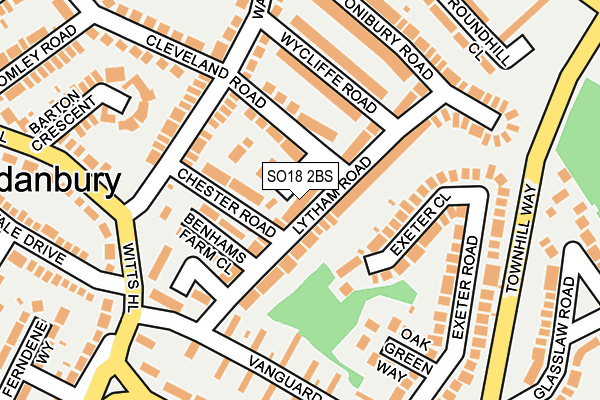 SO18 2BS map - OS OpenMap – Local (Ordnance Survey)
