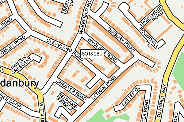 SO18 2BU map - OS OpenMap – Local (Ordnance Survey)