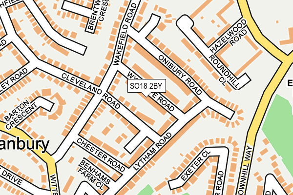 SO18 2BY map - OS OpenMap – Local (Ordnance Survey)