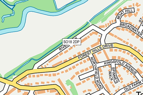 SO18 2DP map - OS OpenMap – Local (Ordnance Survey)