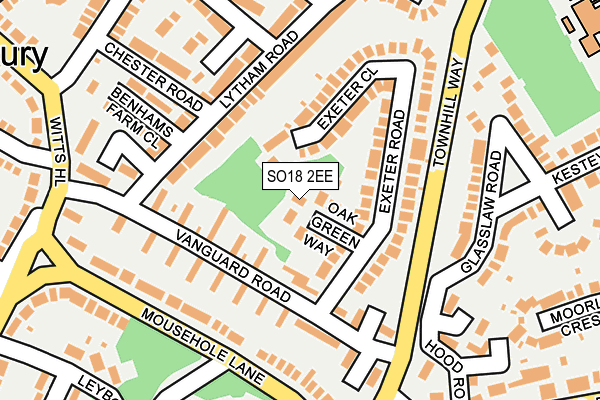 SO18 2EE map - OS OpenMap – Local (Ordnance Survey)