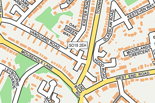 SO18 2EH map - OS OpenMap – Local (Ordnance Survey)