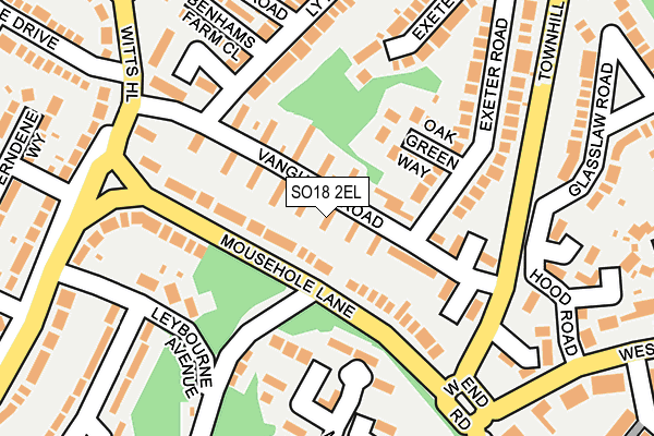 SO18 2EL map - OS OpenMap – Local (Ordnance Survey)