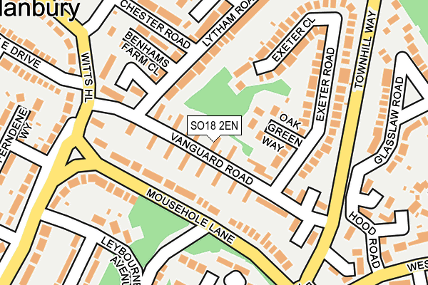 SO18 2EN map - OS OpenMap – Local (Ordnance Survey)