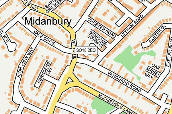 SO18 2EQ map - OS OpenMap – Local (Ordnance Survey)