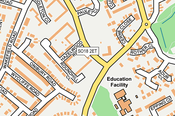 SO18 2ET map - OS OpenMap – Local (Ordnance Survey)