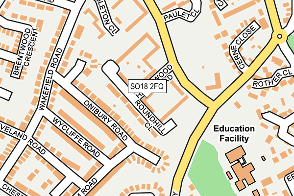 SO18 2FQ map - OS OpenMap – Local (Ordnance Survey)