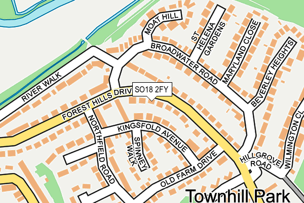 SO18 2FY map - OS OpenMap – Local (Ordnance Survey)