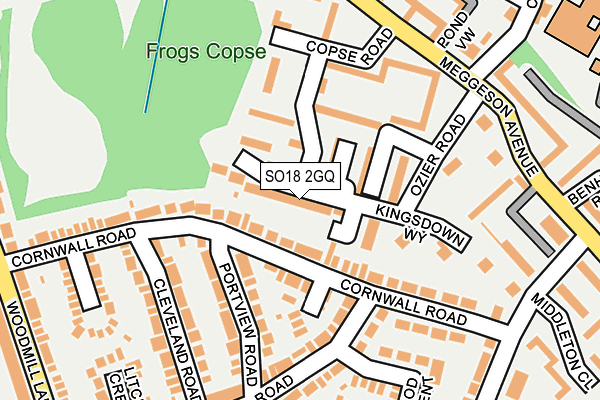 SO18 2GQ map - OS OpenMap – Local (Ordnance Survey)