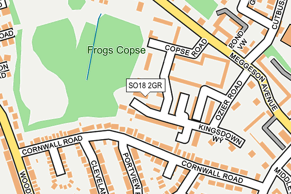 SO18 2GR map - OS OpenMap – Local (Ordnance Survey)