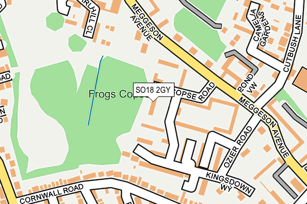 SO18 2GY map - OS OpenMap – Local (Ordnance Survey)