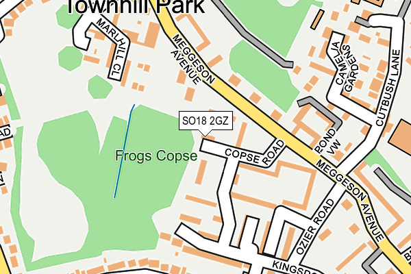 SO18 2GZ map - OS OpenMap – Local (Ordnance Survey)