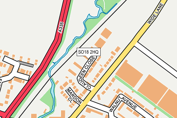 SO18 2HQ map - OS OpenMap – Local (Ordnance Survey)