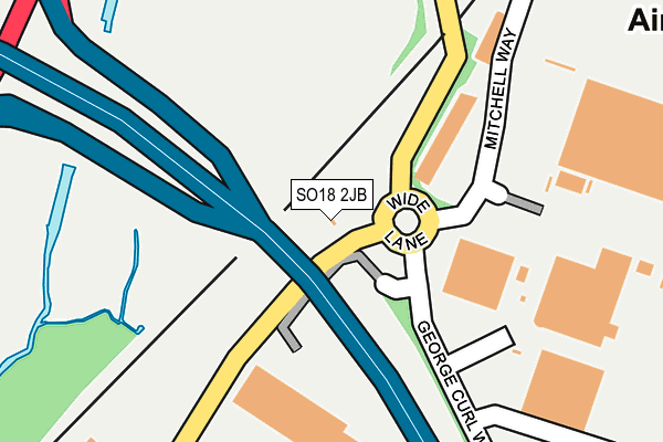 SO18 2JB map - OS OpenMap – Local (Ordnance Survey)