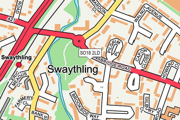 SO18 2LD map - OS OpenMap – Local (Ordnance Survey)