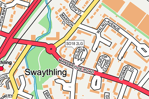 SO18 2LG map - OS OpenMap – Local (Ordnance Survey)