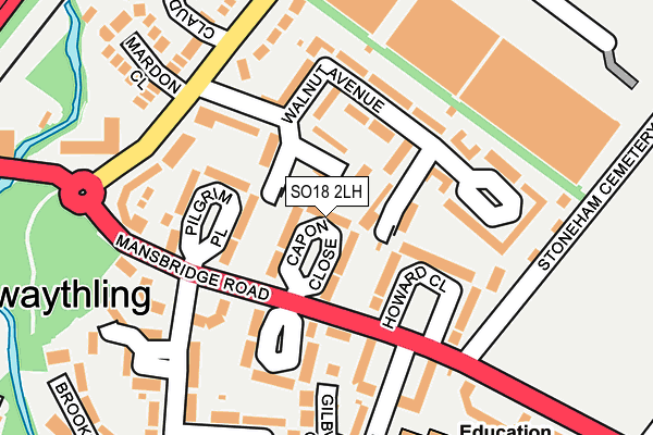 SO18 2LH map - OS OpenMap – Local (Ordnance Survey)