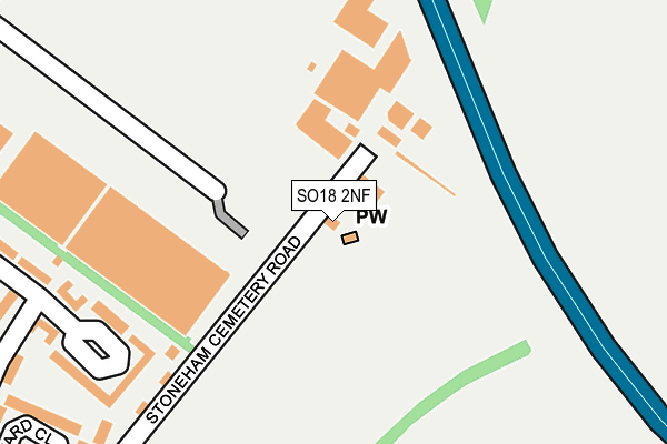 SO18 2NF map - OS OpenMap – Local (Ordnance Survey)