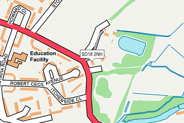 SO18 2NH map - OS OpenMap – Local (Ordnance Survey)