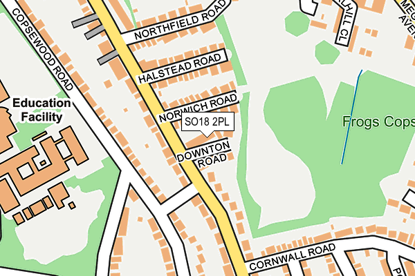 SO18 2PL map - OS OpenMap – Local (Ordnance Survey)