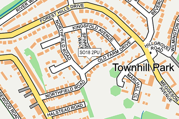 SO18 2PU map - OS OpenMap – Local (Ordnance Survey)