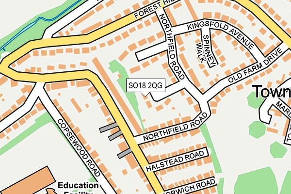 SO18 2QG map - OS OpenMap – Local (Ordnance Survey)