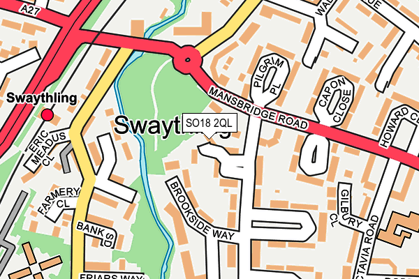 SO18 2QL map - OS OpenMap – Local (Ordnance Survey)