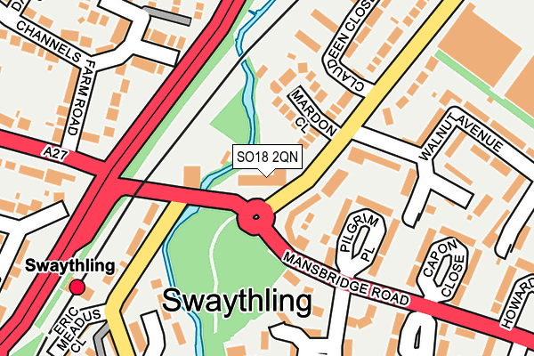 SO18 2QN map - OS OpenMap – Local (Ordnance Survey)