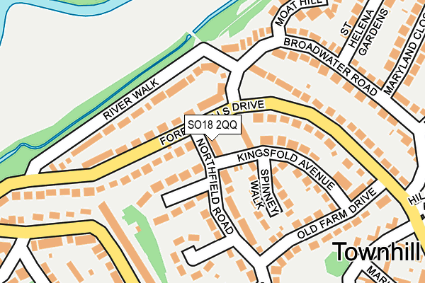 SO18 2QQ map - OS OpenMap – Local (Ordnance Survey)