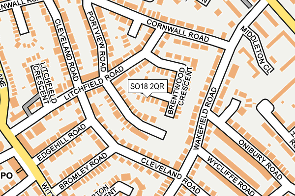 SO18 2QR map - OS OpenMap – Local (Ordnance Survey)