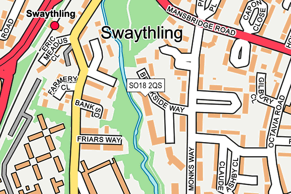 SO18 2QS map - OS OpenMap – Local (Ordnance Survey)