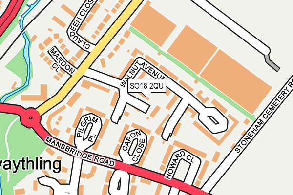 SO18 2QU map - OS OpenMap – Local (Ordnance Survey)