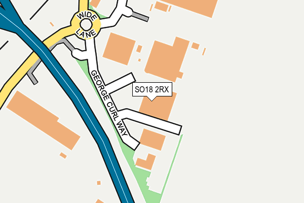 SO18 2RX map - OS OpenMap – Local (Ordnance Survey)