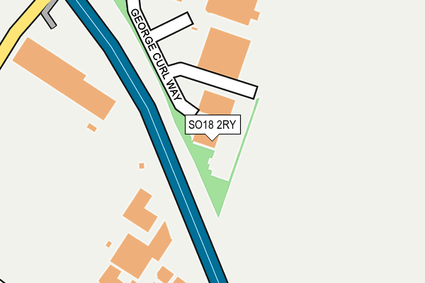 SO18 2RY map - OS OpenMap – Local (Ordnance Survey)