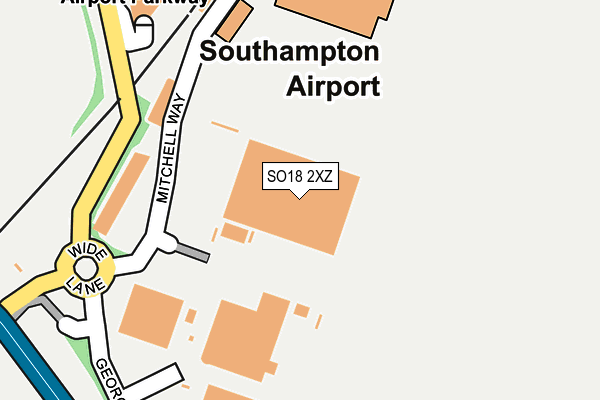 SO18 2XZ map - OS OpenMap – Local (Ordnance Survey)