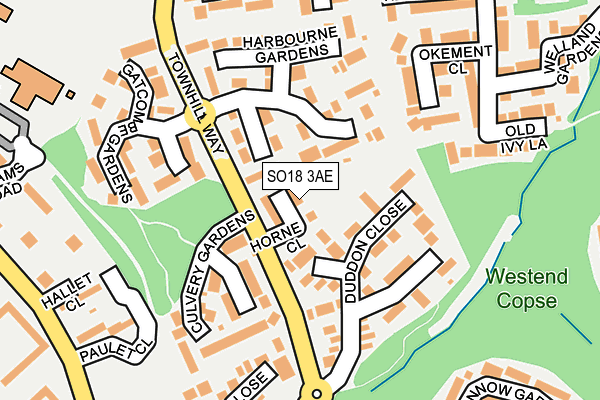 SO18 3AE map - OS OpenMap – Local (Ordnance Survey)