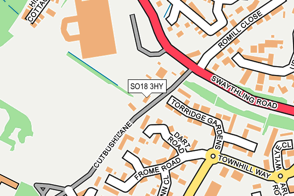SO18 3HY map - OS OpenMap – Local (Ordnance Survey)