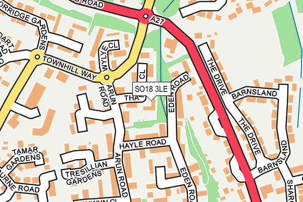 SO18 3LE map - OS OpenMap – Local (Ordnance Survey)