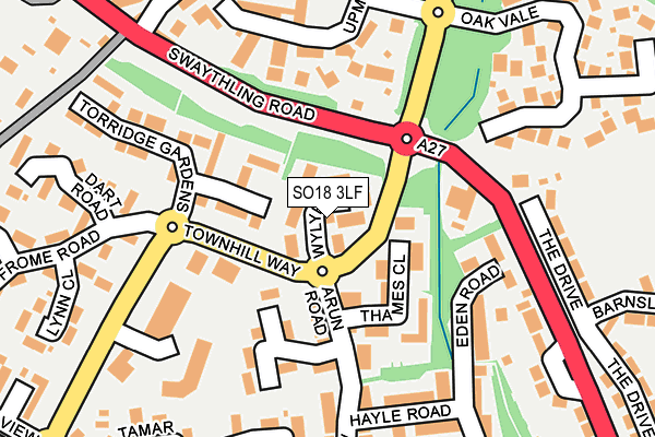 SO18 3LF map - OS OpenMap – Local (Ordnance Survey)